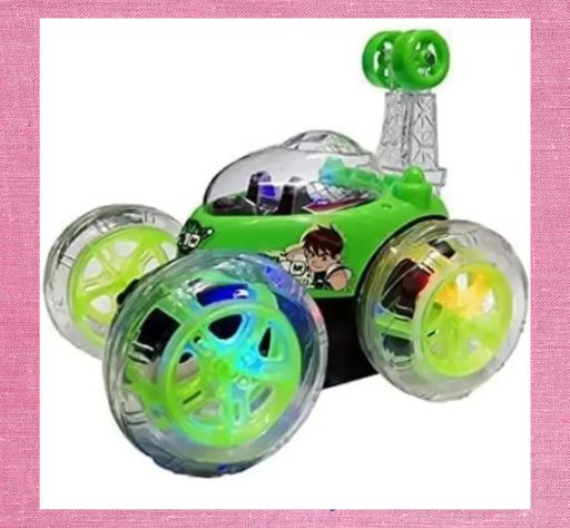 360 Stunt Car Rechargebel Rechargeable 5 Functions 360° Rotating & Rolling Big Stunt Car Toy with USB Cable & Remote Controller — 3