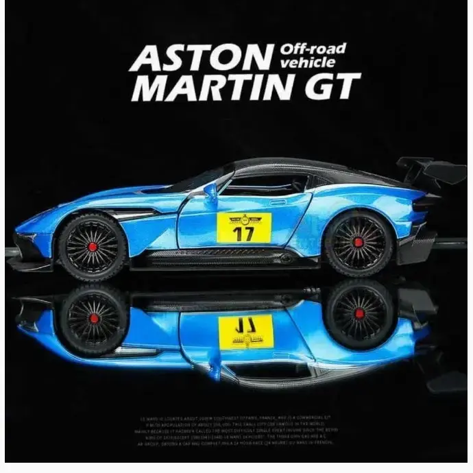 1:22 Aston Marttin GT Alloy Diecast Model Sound Light Pull — 2