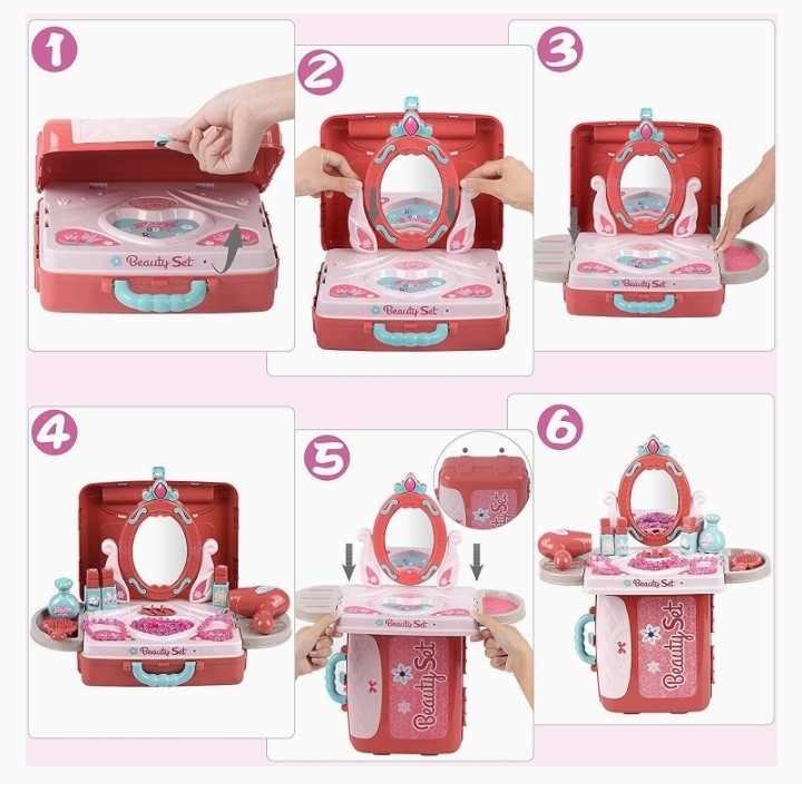 3 in 1 Learning Educational Make Up Suitcase Kit — 2