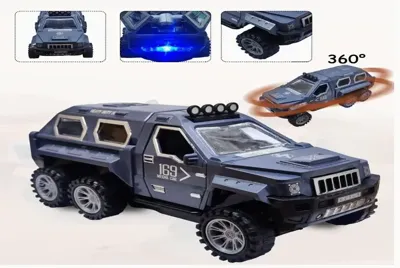 360 Degree Rotating Army Truck Toy with Missile Launcher, Spray Car — 2