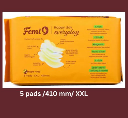 Femi9 Sanitary Napkins / 5 pads / 410 MM /XXL — 3