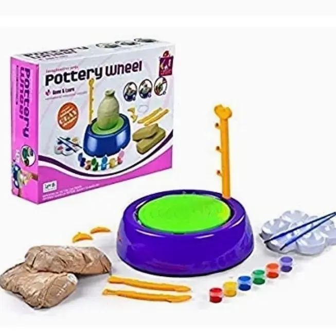Kids Pottery Wheel Pottery with Clay for Kids Play Game — 2
